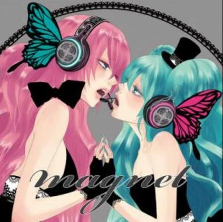 Luka and Miku in the song "Magnet"